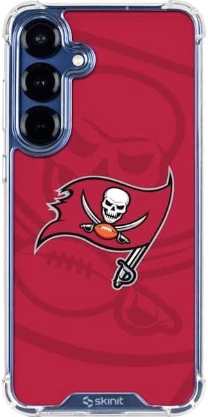 Skinit Clear Phone Case Compatible with Galaxy S25 - Officially Licensed NFL Tampa Bay Buccaneers Vintage Design