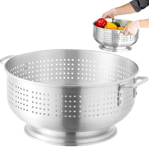 12 Qt. Aluminum Colander with Base and Handles – Heavy ...