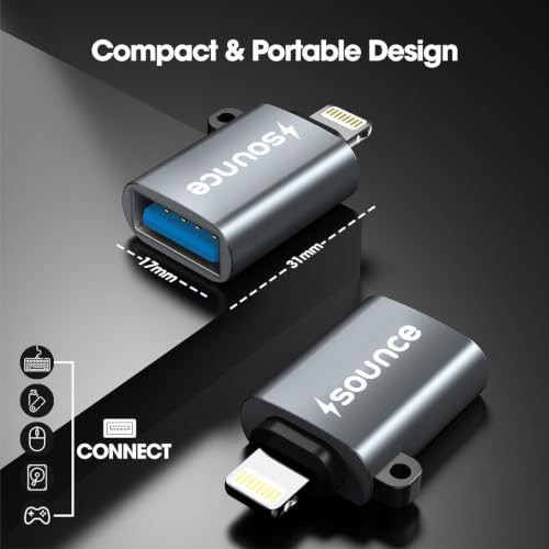 Image of Sounce OTG Adapter, USB Female to OTG Connector for Android Smartphones & Tablets, Supports Pen Drive, USB Flash Drive, Keyboard, Mouse, Card Reader & Gamepad (Silver)