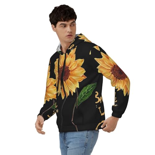 Veste à capuche thermique homme ample zippée sweat chaud imprimé décontracté