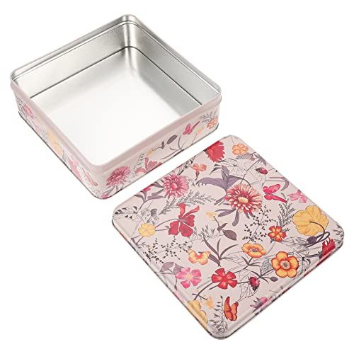 NOLITOY Caja Candy Tin Box Box Butids Butid Candy Candy Storage Contenedor De Almacenamiento De Escritorio Case De Almacenamiento De Escritorio Tinplate