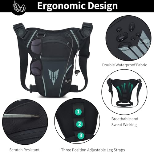 CXAFQ Outdoor Sport Beintasche - Wasserdicht Mit Reflexstreifen | 3-fach Verstellbar Für Radfahren & Laufen