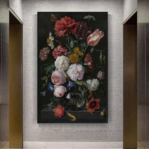 Affiche Toile Roses Classique Saint Valentin 40x60cm pour salon