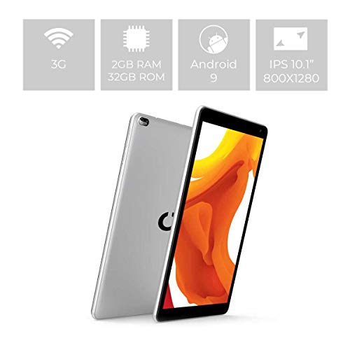 PRIXTON - Tablette Écran Tactile IPS 10,1 Pouces, Android 9, Quad Core Spreadtrum 773IE, RAM 2Go, ROM 32Go, entrée MicroSD, Carte SIM et entrée auxiliaire, Connexion WiFi, Bluetooth et 3G | T9120
