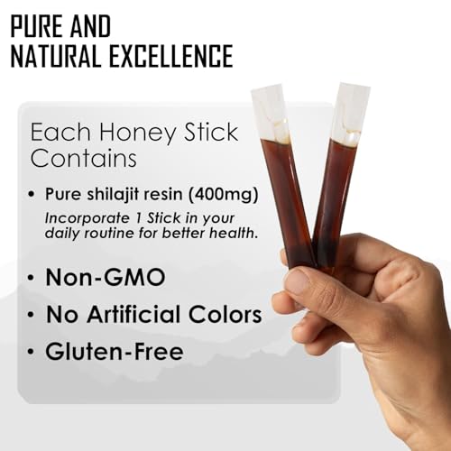 Image of Deluce Shilajit Energy Sips | With 100% Pure Shilajit /Shilajeet | 600 mg Shilajit /Stick | Boosts Energy & Stamina | 30 Sachets | Honey Flavour (30 N) (30N CLASSIC HONEY STICKS)