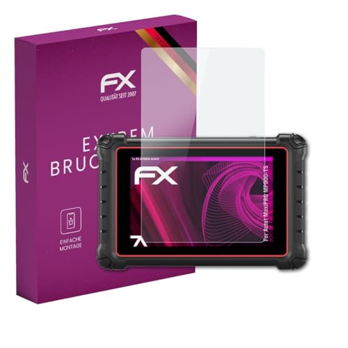 atFoliX Plastic Glass Protective Film compatible with Autel MaxiPRO MP900-TS Glass Protector, 9H Hybrid-Glass FX Screen Protector