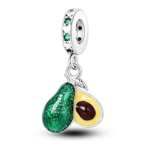 Abalorio de aguacate verde con caja de regalo para collares y pulseras