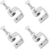 4Pcs 304 Stainless Steel C-Clamp,With 1 Inch Wide Jaw Opening,G-Clamp Tiger Clamp Heavy Dutyfor Woodworking Welding Building Household Mount Automotive Repair Tools (25mm)