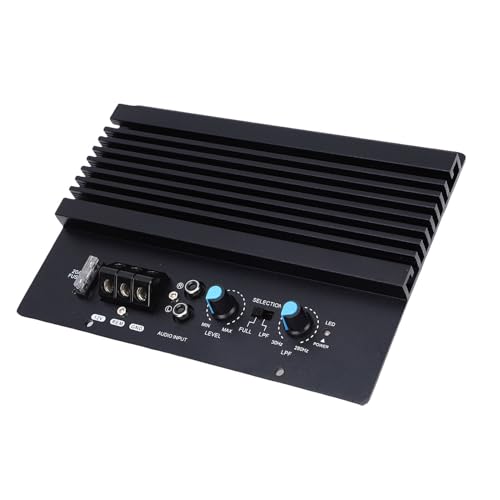 MAJONMMERD Placa Amplificadora de Audio para Automóvil de 600 W, Amplificador de Subwoofer de Aleación de Aluminio, Salida de Alta Potencia para Subwoofers de 8-12 Pulgadas