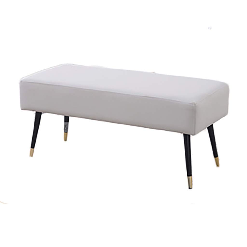 Banc à chaussures blanc cassé de 100 cm pour l'entrée et le salon