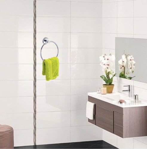 Image of JAGGER JAG222 Round Towel Rings /Towel Holder /Hand Towel Stand /Cloth Hanger /Napkin Holder /Cloth Stand /Towel Holder for Bathroom /Kitchen /Washbasin (Chrome Finish, Pack of - 1)