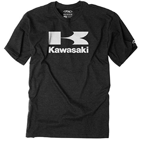 FX FACTORY EFFEX Men's Kawasaki Flying K t-Shirt, Heather Charcoal, M