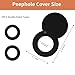 Peephole Cover for Home, Door Viewer Peep Hole Solid Brass Peephole Protector Peep Hole for Door with Self Adhesive Installation Tool Use for Hotel Dormitory Office (Black)