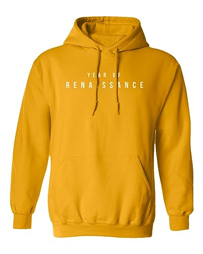 superhotapparel Music World Tour 2023 Year Of Renaissance Beyonce Unisex Hooded Sweatshirt, Gold, XL