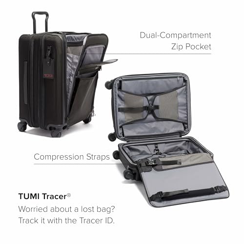 TUMI - Alpha Continental Expandable 4-Wheeled Carry-On Luggage - Compact Travel Suitcase - TSA Lock Tracer - Black3