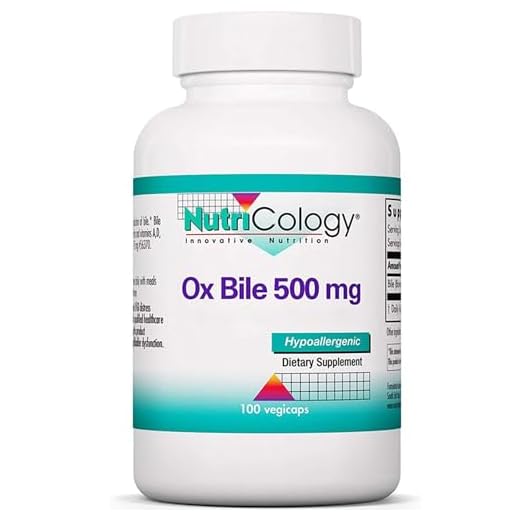 Nutricology, Ox Bile (Ochsengalle) Kapseln, 100 glutenfreie Kapseln, 500mg Ochsengalle je Dosis, Sojafrei, GMO frei, Geschmacksneutral