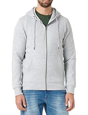 Jack & Jones Jjebradley Sweat Zip Hood Noos chaqueta sudadera Hombre Light Grey Melange XXL