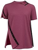 Post Surgery Shirts for Men Women After Shoulder Surgery Shirts -Post Shoulder Surgery Shirts for Men Women (X-Large, Deep Red-31)