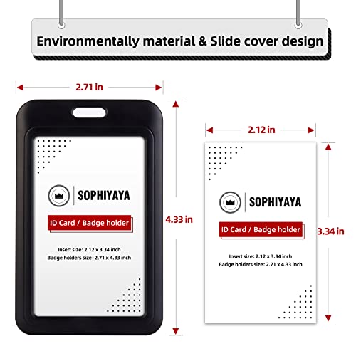 Sophiyaya BADGE HOLDER Hard Plastic Key Card Work Badge Sleeve thumb #1