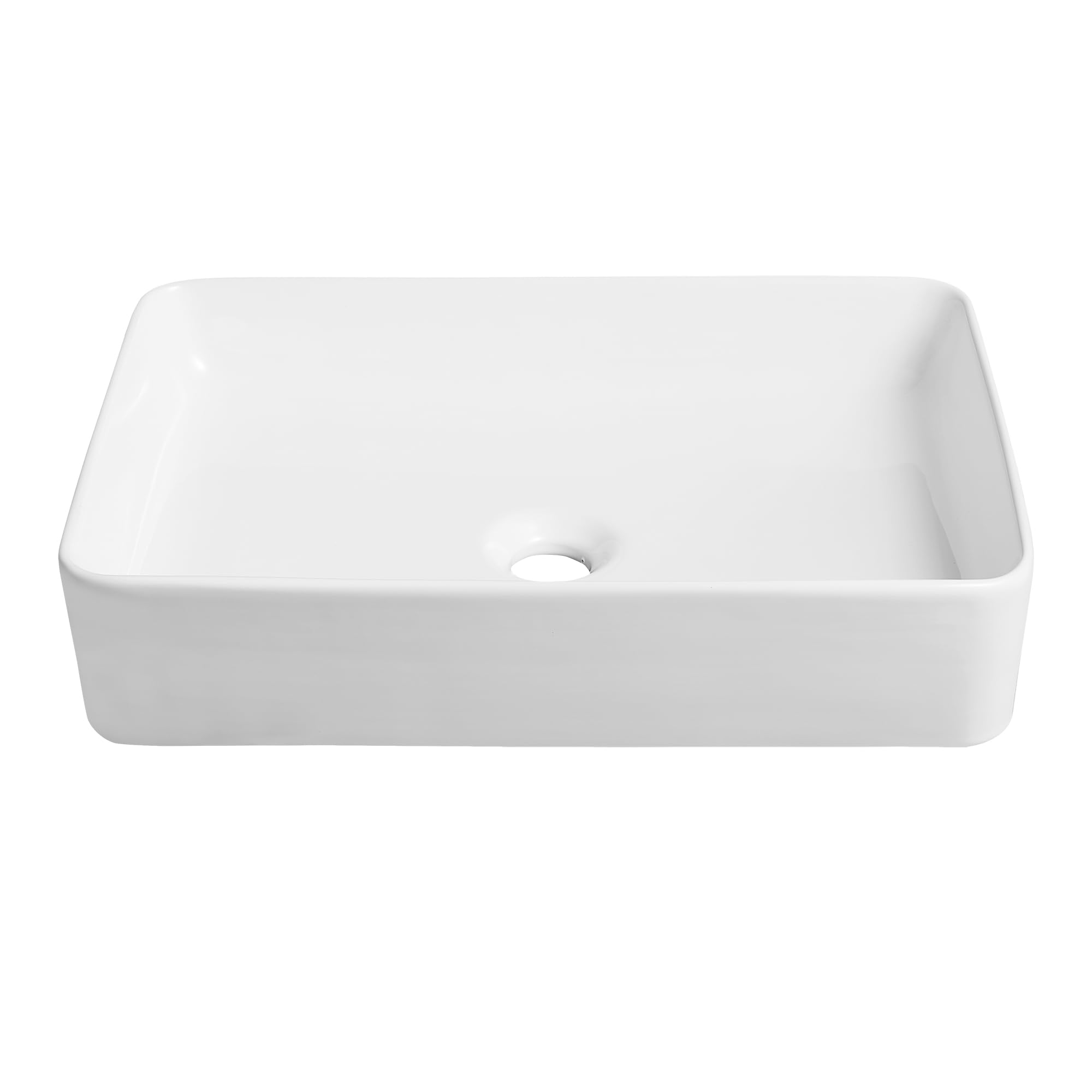 Vasque à Poser Salle de Bain DeerValley Rectangulaire Céramique Lavabo Wc,Blanc lavabo salle de bain 505mm*340mm