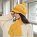 YONGYONGDE Cappello Invernale Donna Sciarpa in Peluche Cappello in Due Pezzi Resistente al Freddo e Caldo Cappuccio con Visiera Addensato (Colore : B, Taglia : Taglia Unica) (F One Size) Cappello