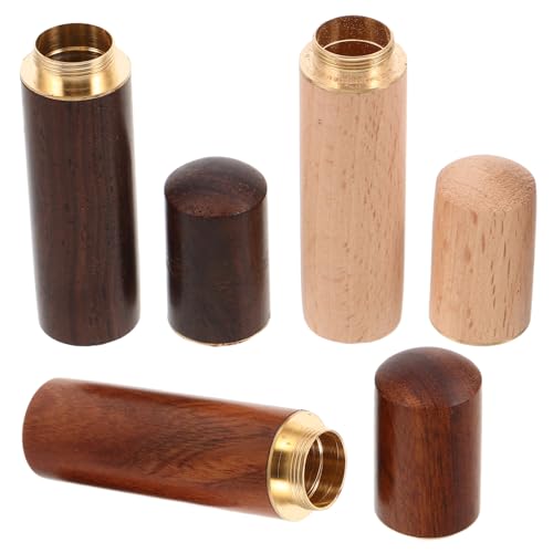 GARVALON 3 Pezzi Portastuzzicadenti in Legno Portatile per Viaggio Contenitore Compatto in Legno di Palissandro Legno Bianco e Legno Scuro Dispenser Elegante e Resistente per Uomo e Donna