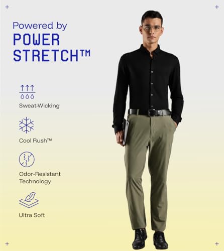 Image of BLUE TYGA Ultimate Office Joggers for Men | Wrinkle Free & Lightweight Joggers for Men | Ultra-Stretchable Pants for Office & Parties