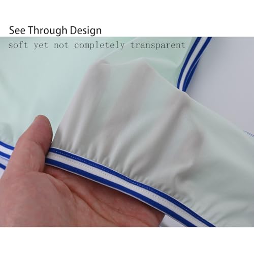 JINSHI Mens Sexy Mesh See Through Underwear Briefs Silk Breathable Low Rise Underwear with Bulge Pouch,Ultra-Thin3