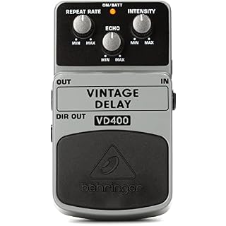 Best Price Square Guitar Pedal, Vintage Delay VD400 by BEHRINGER - Les Beatles, Paul McCartney, John Lennon, RIngo Starr, George Harrison