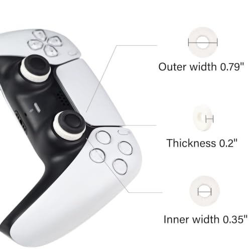 Image of MOLOPPO 8 PCS Precision Rings Kit for PS4, for PS5, for Xbox-White | for PS5 Accessories, for Xbox Accessories, Gaming Controller Enhancer
