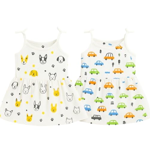 Baby Girl Sleeveless Muslin Frocks Soft & Breathable Summer Dresses with Cute Prints-image-37