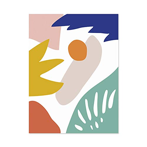 Plantes scandinaves murales pour salon moderne | Toile zen 50x70cm