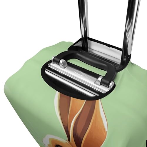 Cartoon Rabbit Eating Grass Travel Luggage Cover Elastic Washable Suitcase Cover Dustproof Anti-Scratch Suitcase Protector Fits 19-32 Inch Luggage, L 5