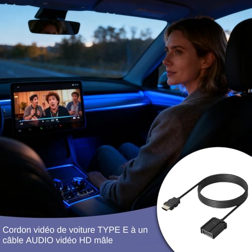 Cable receptor de audio para coche con transmisión estable de vídeo 3