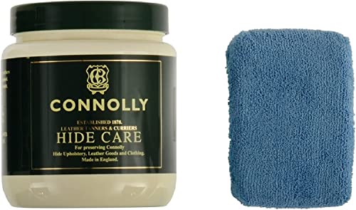 Connolly Hide Food Care Leather Conditioner & Restorer with Microfiber Applicator Sponge