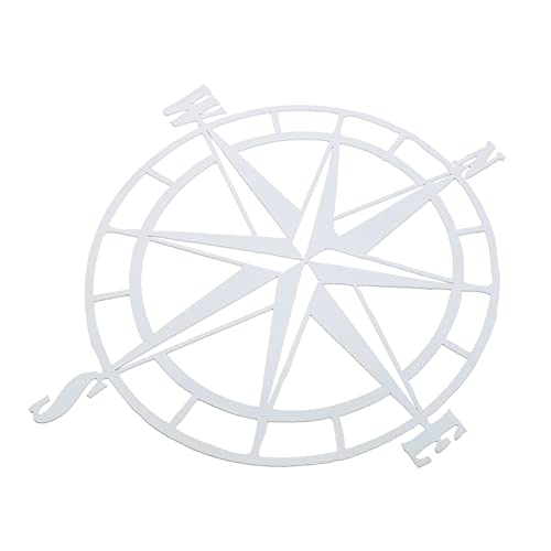 STOBAZA Outdoor Compass Wall Decor Iron Patio Wall Decor for Front Door Unique Scene Pendant