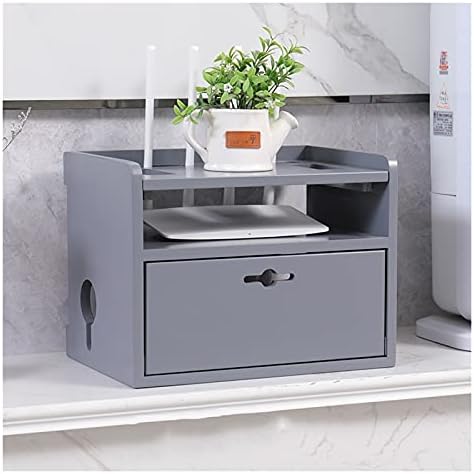 cable storage box Wooden Router Storage Box Multi-function Cable Management Box Large Storage Wires Keeper Holder to Hide Wires & Power Strips cable tidy box (Color : C)