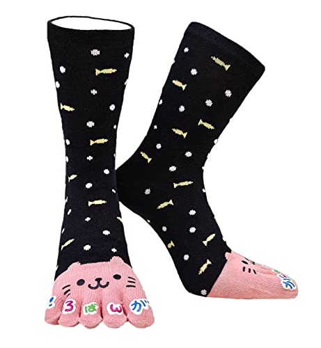 Image of IXITON Women's Toe Socks Five Fingers Socks Cute animal pattern socks Funny cartoon Sports Toe socks
