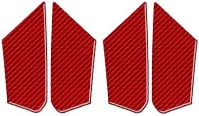 Frame Sticker Decoration Door Inner Bowl Trim Patch Decoration Carbon Fiber Car Decorative Stickers Compatible with Alfa Compatible with Romeo Compatible with Giulia 2017-2019(Black)