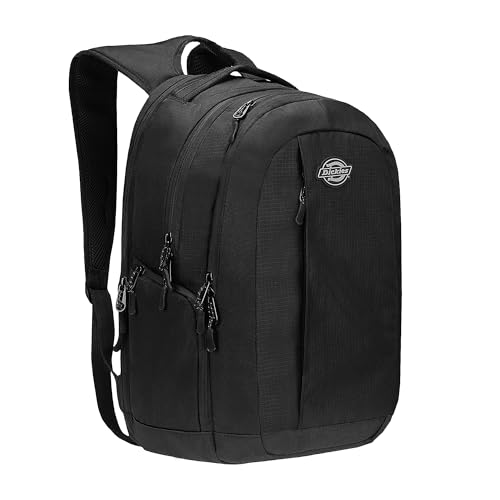 Dickies Mochila para laptop, bolsa de computador universitário resistente à água para escola, cabe em caderno de 15,6 polegadas, Preto, tamanho �nico