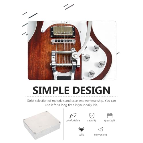 Boîtier d'effet guitare DIY en aluminium argenté anti-interférence et solide