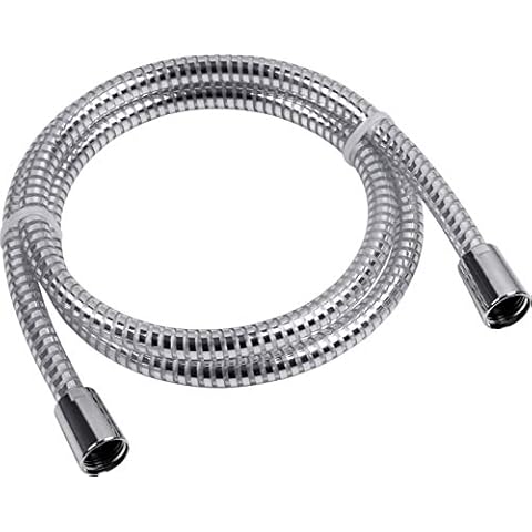 CORNAT TECB3372 Shower Hose Plastic 1,5m Trans./chr, Transparent, 150 cm Cover