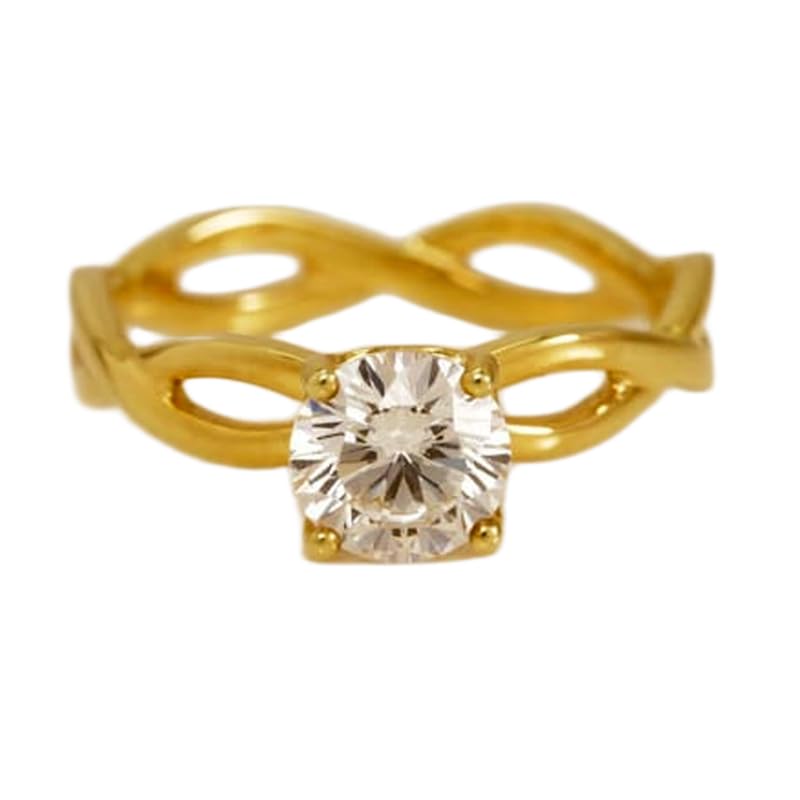 Bague solitaire en argent 925 et pierre CZ incolore LK_DHR_0793