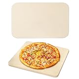 Pizza Stone，Durable Cordierite Cooking Pan for Oven Baking & Grilling，Heat resistance and impact resistance，Extra Large 15 x 12' Inch Rectangular