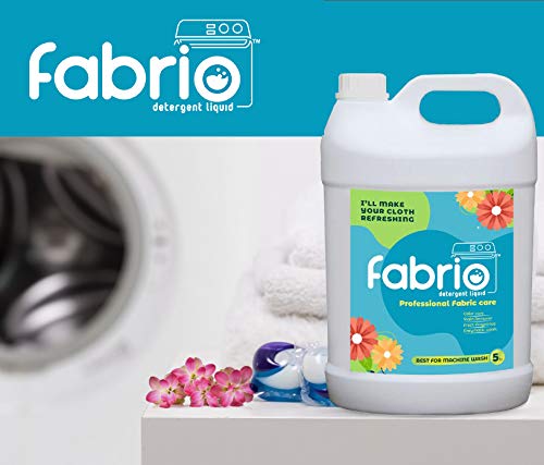 Image of Fabrio Liquid Detergent 5L | Laundry Wash for Fabric Care | Color Care With Stain Remover | Top and Front Load Washing | Enzymatic Wash | Best For Machine Wash