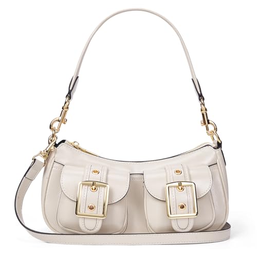 Women’s Faux Leather Shoulder Bag with Pockets