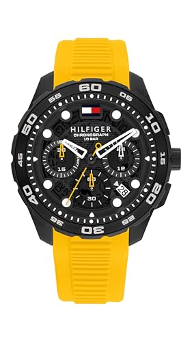 Tommy Hilfiger Men’s Yellow Silicone Chronograph Watch 1792235