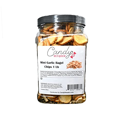 Candy Retailer Mini Garlic Bagel Chips 1 Lb - image 2