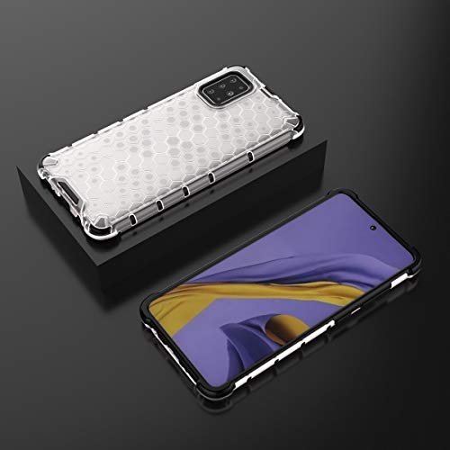 Image of Glasgow | for Samsung Galaxy A51 Honeycomb Dual Layer Hard Back Bumper Case Cover for Samsung Galaxy A51 - Black
