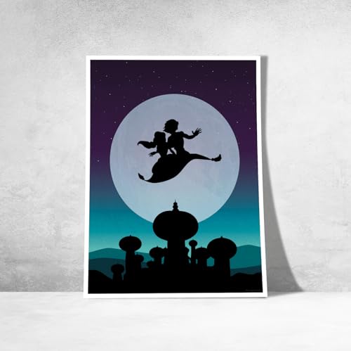 Poster minimal Aladdin 30x40 cm déco murale enfant